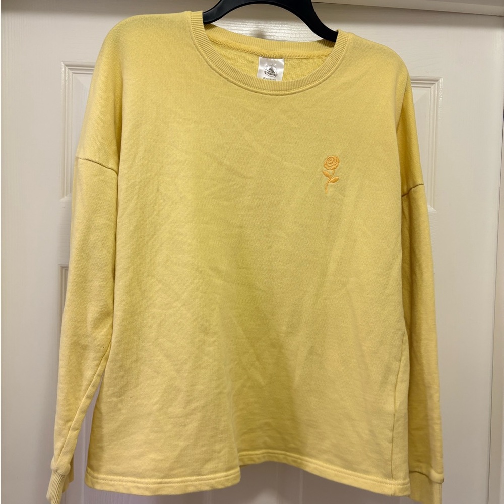 Disney Yellow Belle Beauty & The beast embroidered pullover